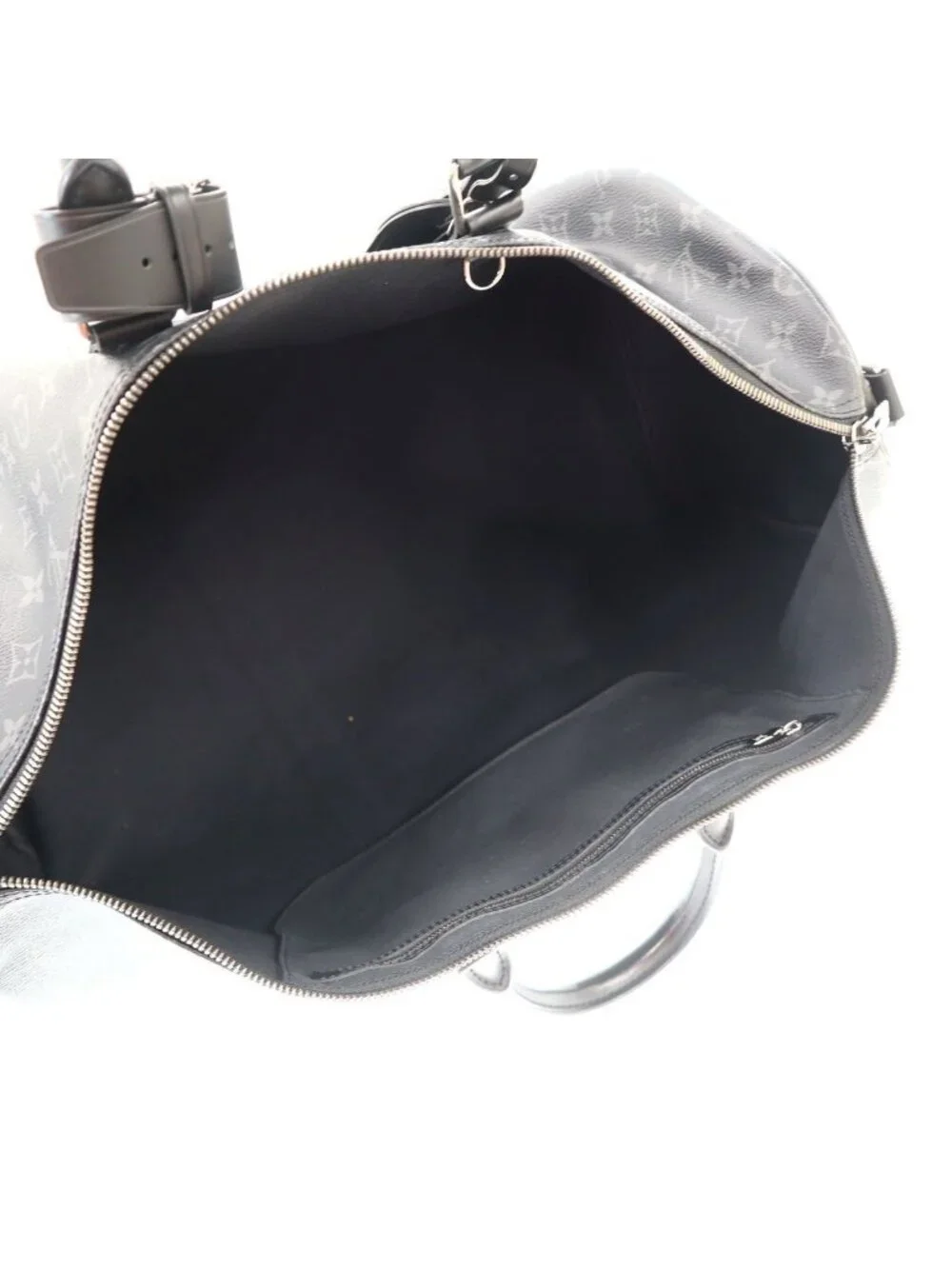 Louis Vuitton Keepall Bandouliere 55 Monogram Eclipse 55 Shoulder Bag Black